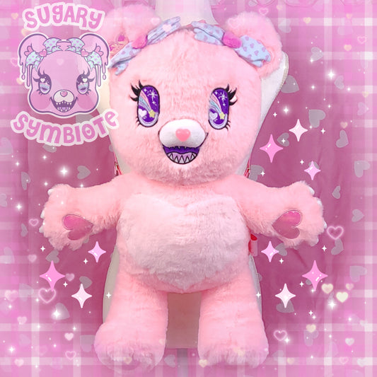 Symbi The Bear Cub Kawaii plush animal backpack with large capacity inner storage